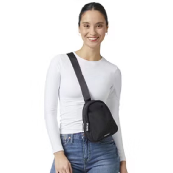 Baggallini Black Double Zip Mini Sling Bag. NWOT - Picture 6 of 11